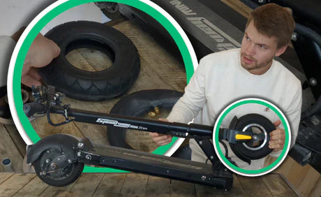 SpeedWay Mini 4 Pro - Rueda DELANTERA - Cambiar el neumático y la cámara de aire 200x50