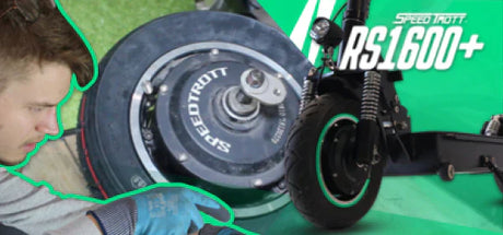 ¿Cómo cambiar la rueda delantera de una SpeedTrott RS1600+?