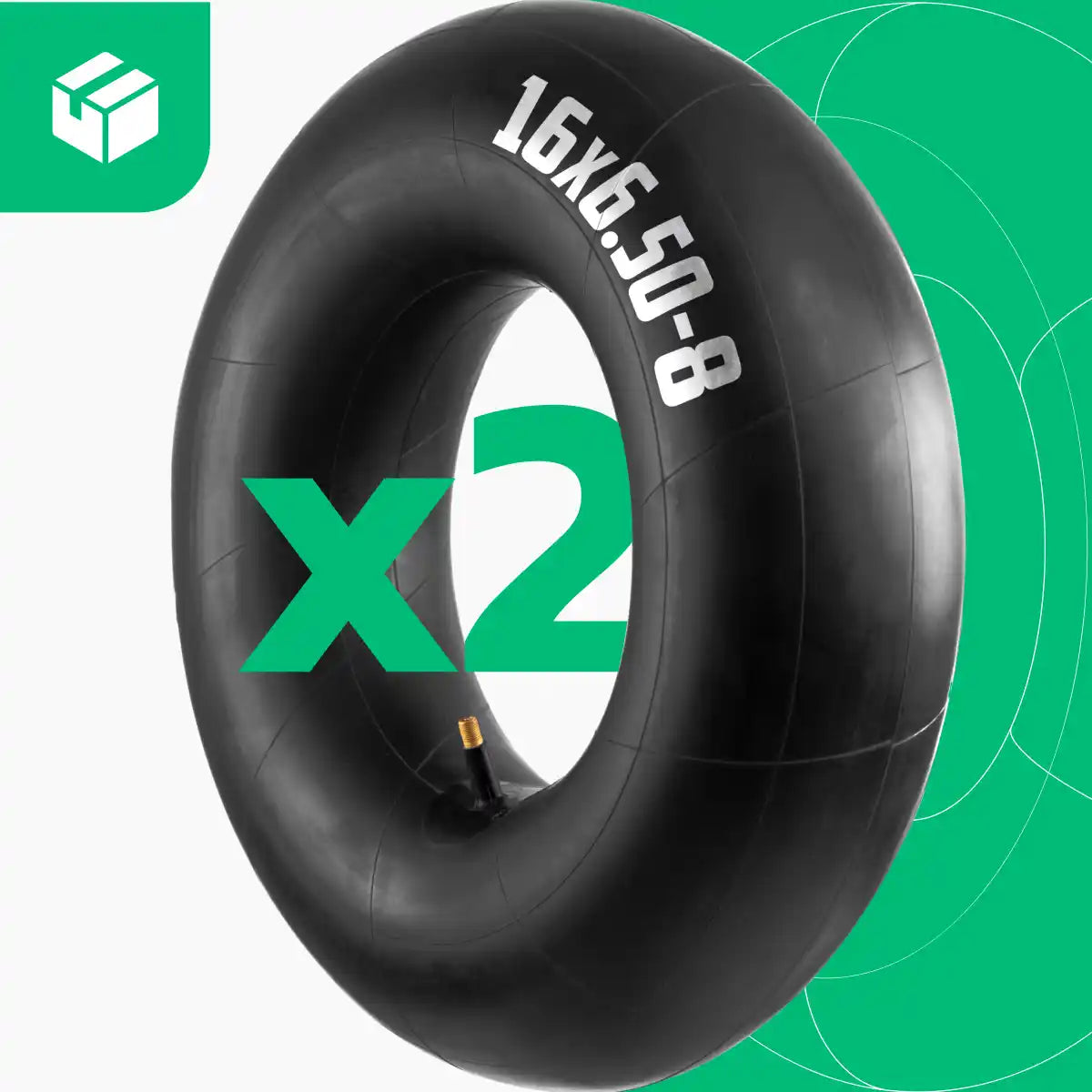 2 cámaras de aire 16x6.50-8 tractor cortacésped válvula recta