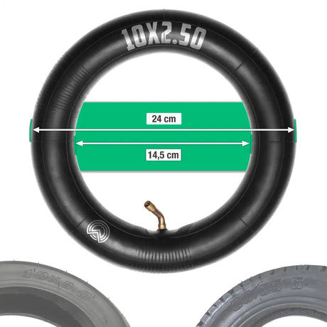Cámara de aire 10 pulgadas válvula curva