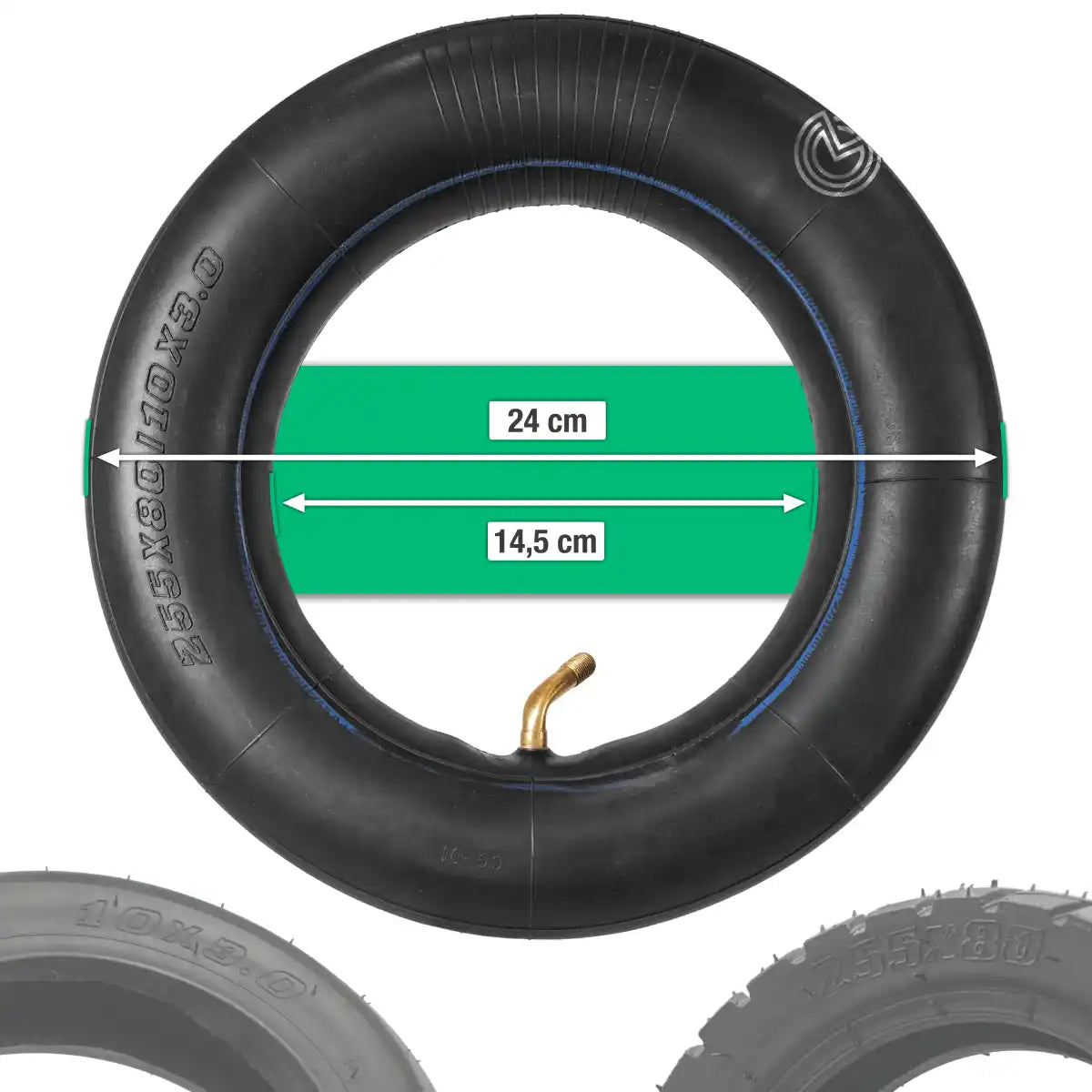 Cámara de aire 10 x 3 válvula 60 45