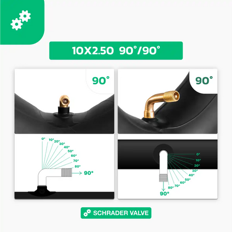 Cámara de aire 10x2.5 válvula 90/90