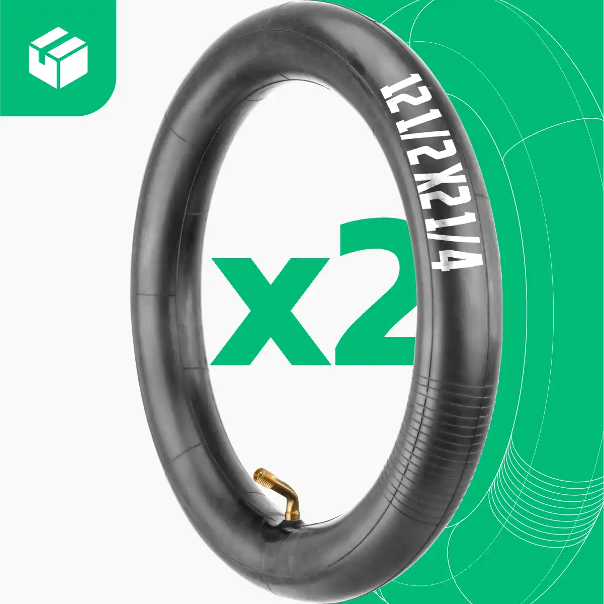 Cámara de aire 12x2 1/4 válvula 70/90