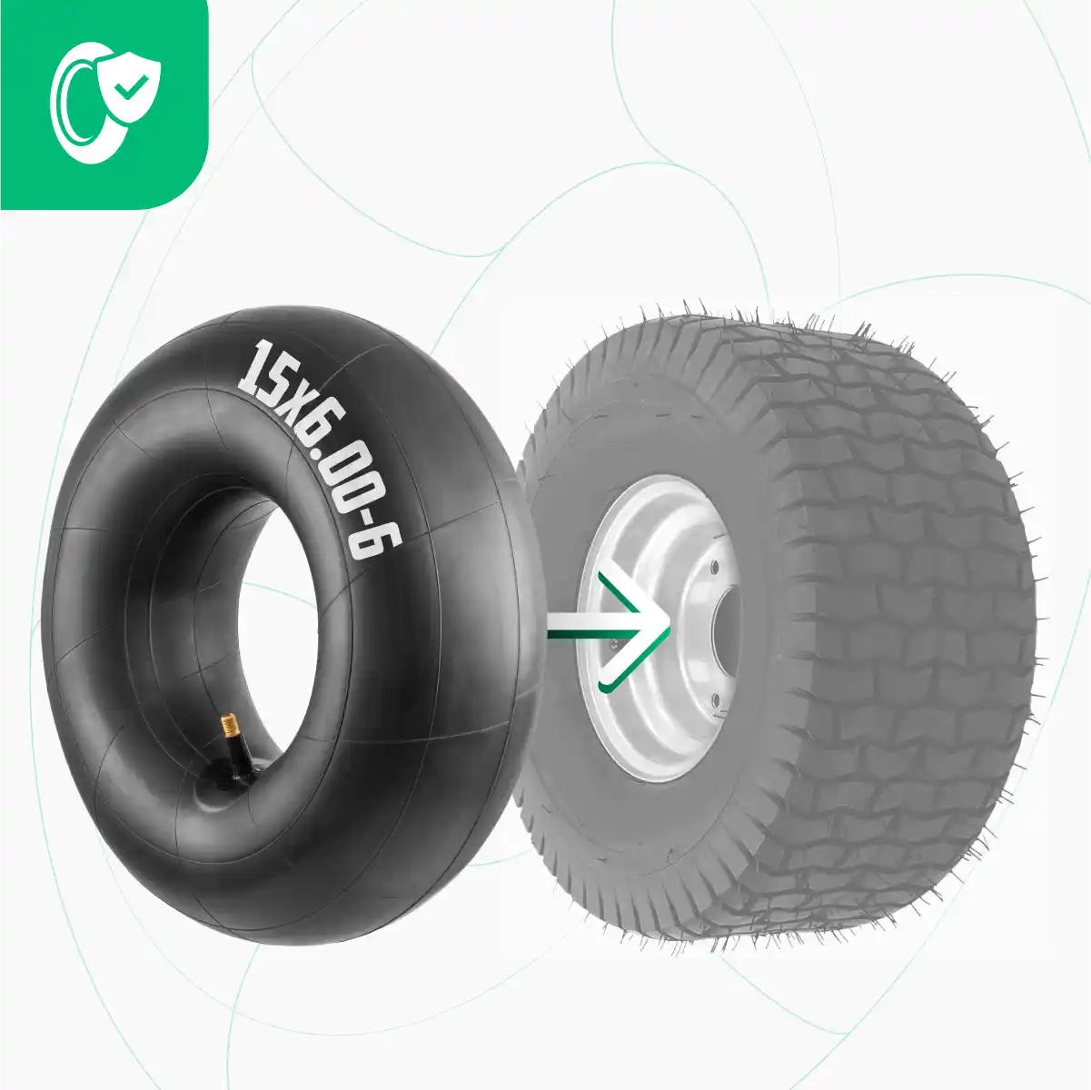 Cámara de aire 15 pulgadas tractor cortacésped