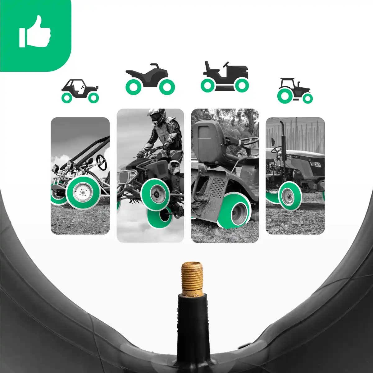 Cámara de aire 15 x 6 tractor cortacésped