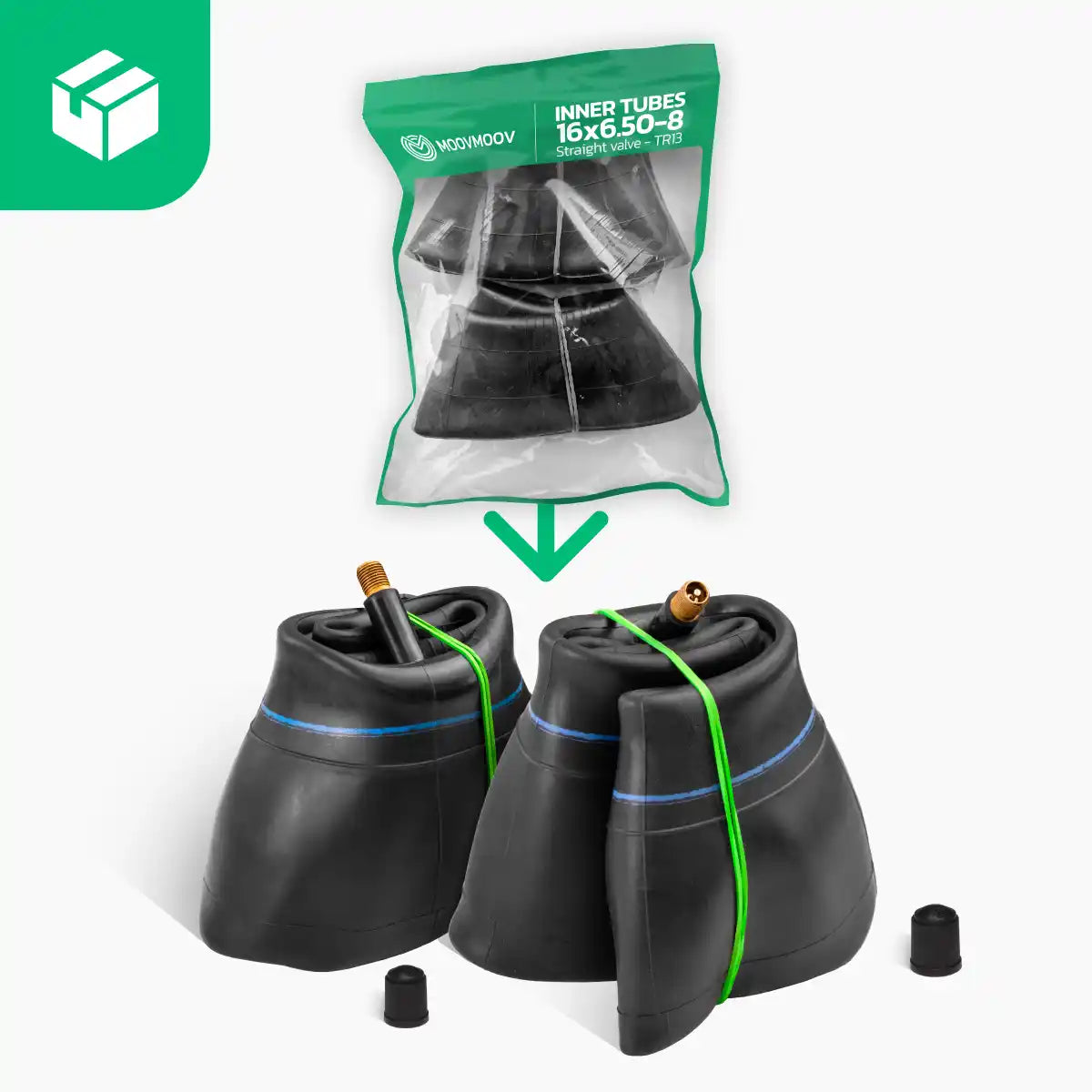 Cámara de aire 16x6.50-8 tractor cortacésped válvula recta