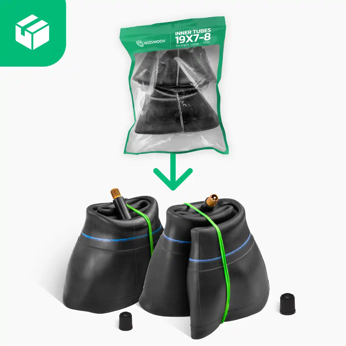 Cámara de aire 19 pulgadas válvula recta