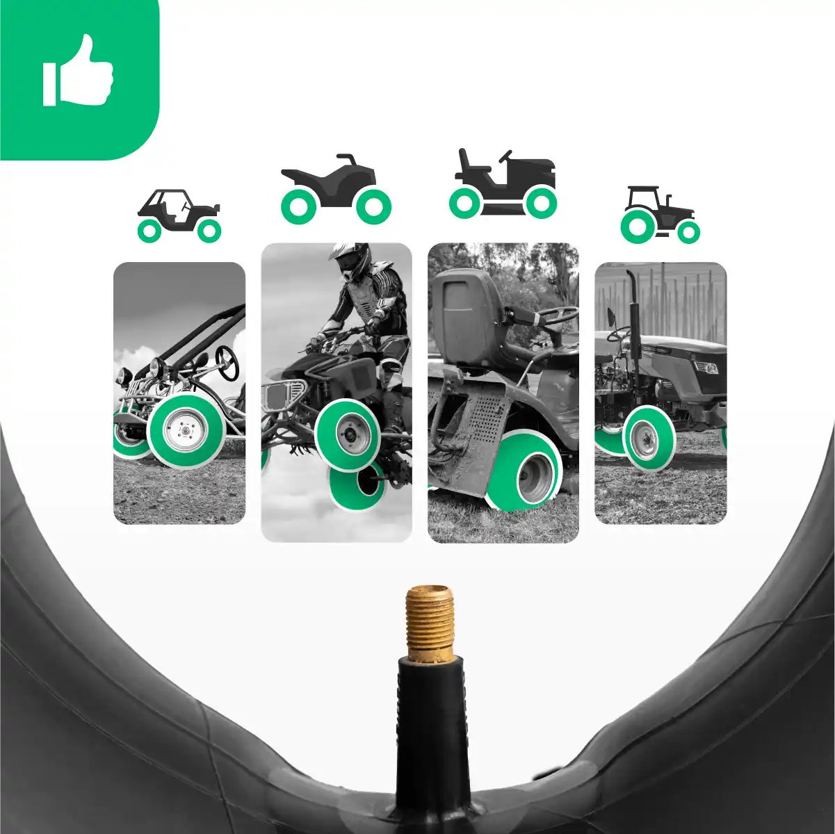 Cámara de aire 19 x 7 tractor cortacésped