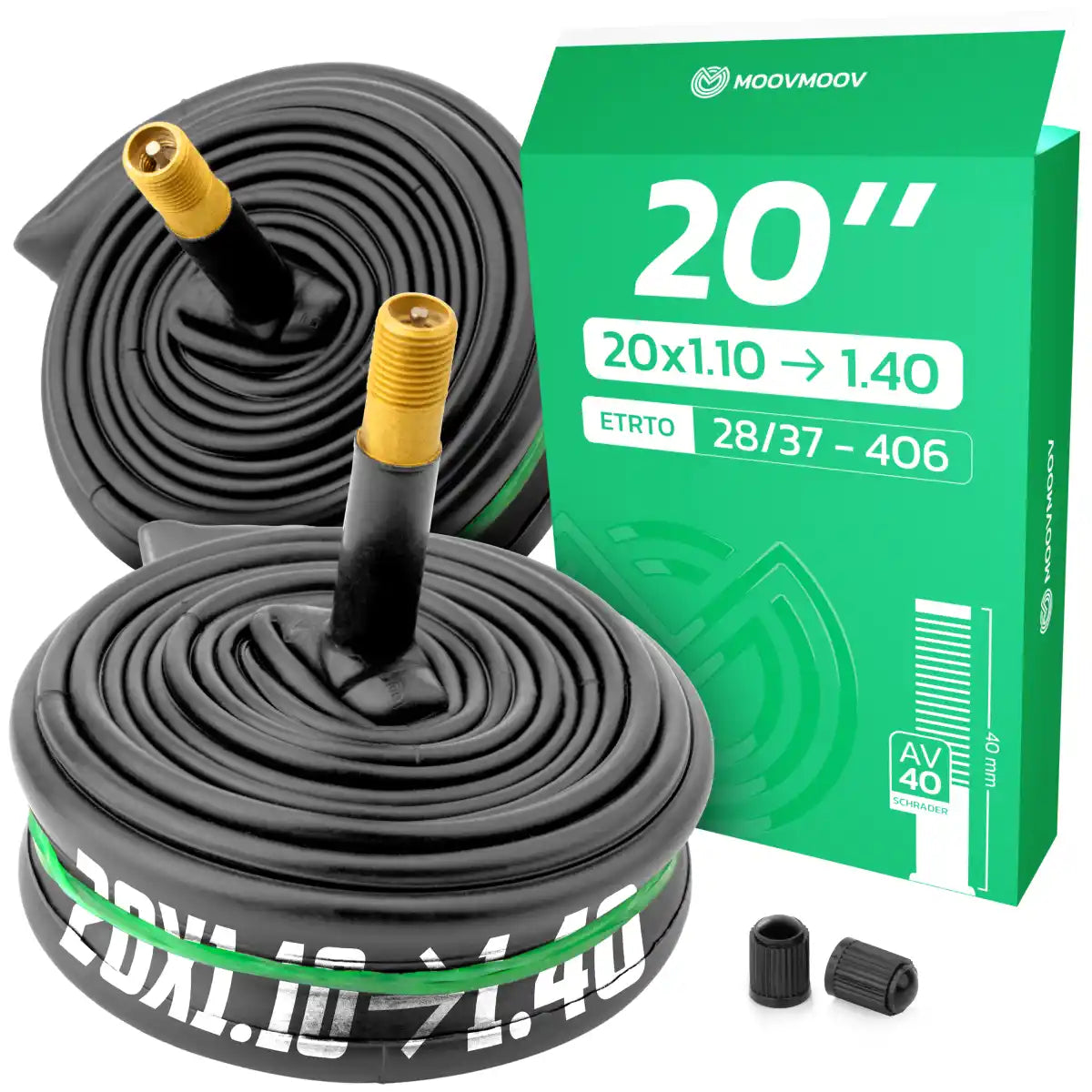 Cámara de aire 20 x 1 10 1 40 válvula Schrader 40mm