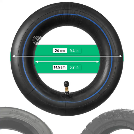 Cámara de aire 255 x 80 válvula curva patinete