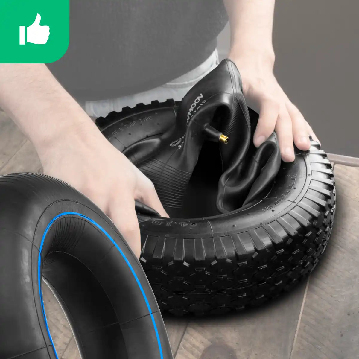 Cámara de aire 3.50-6 válvula recta goma resistente