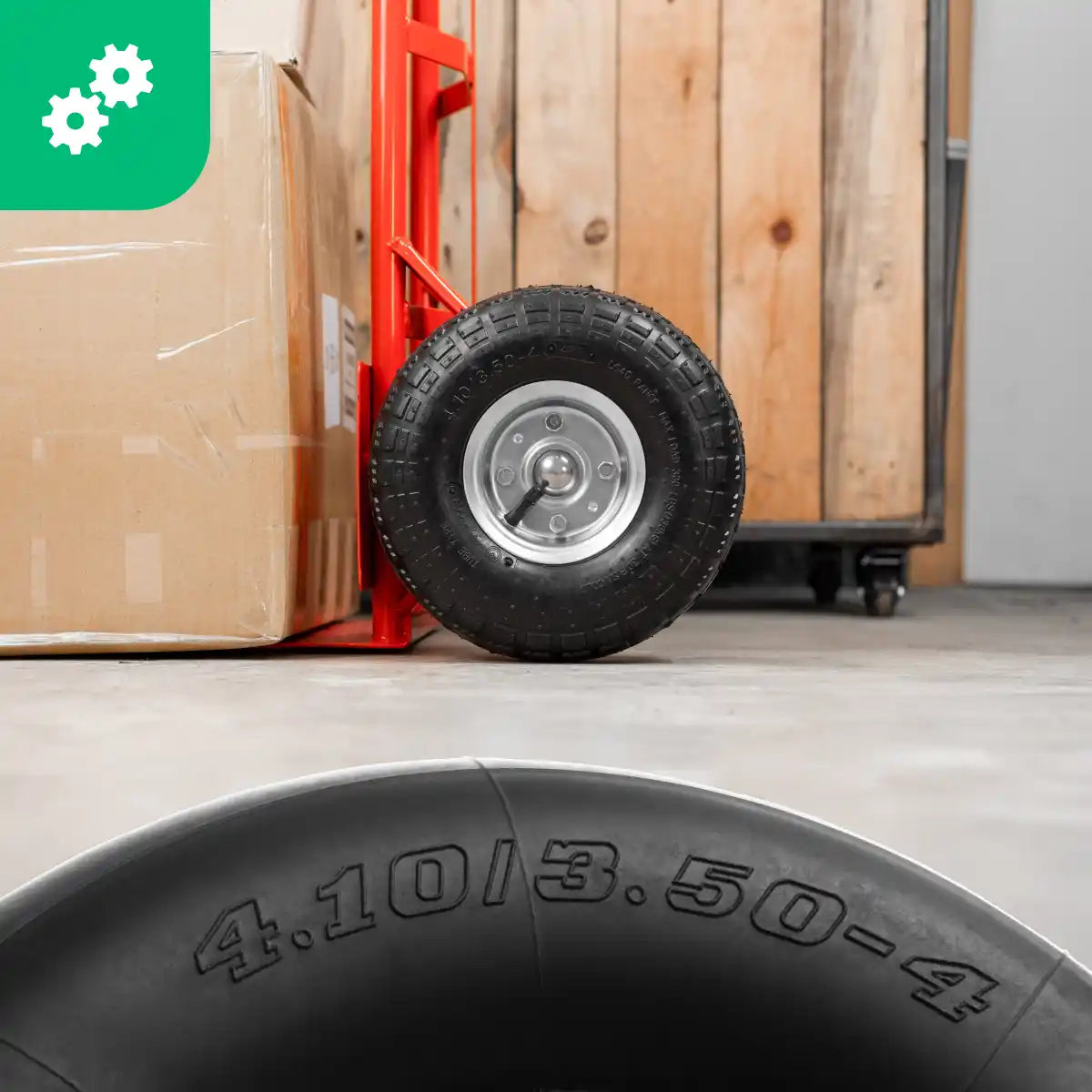 Cámara de aire 4.10/3.50-4 carro de jardín válvula recta