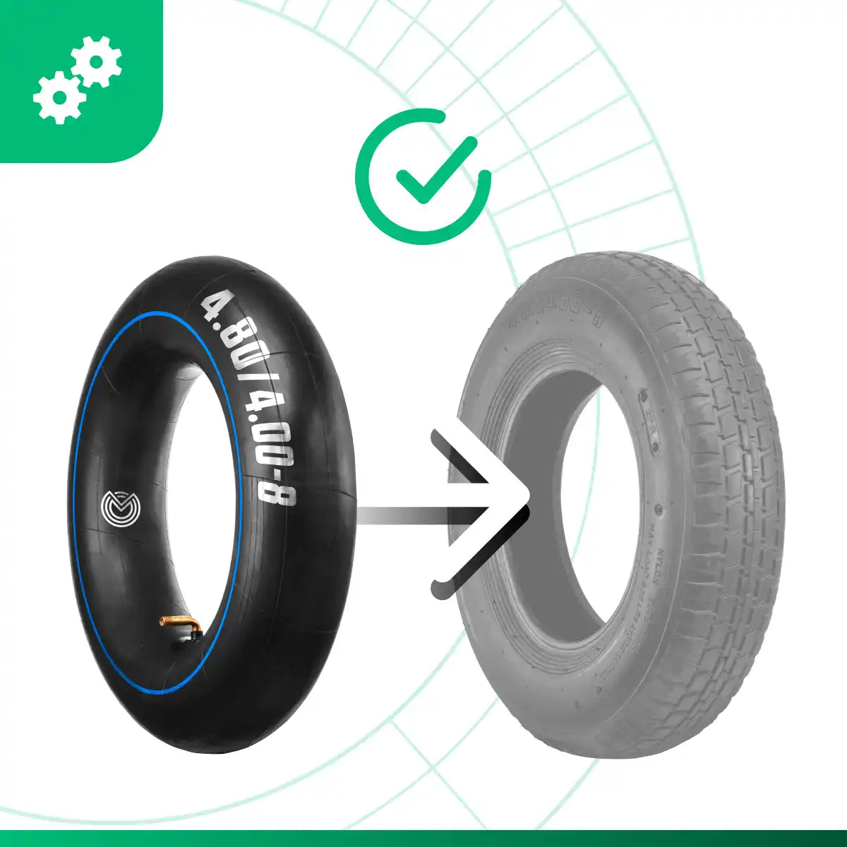 Cámara de aire 4.80/4.00-8 moovmoov