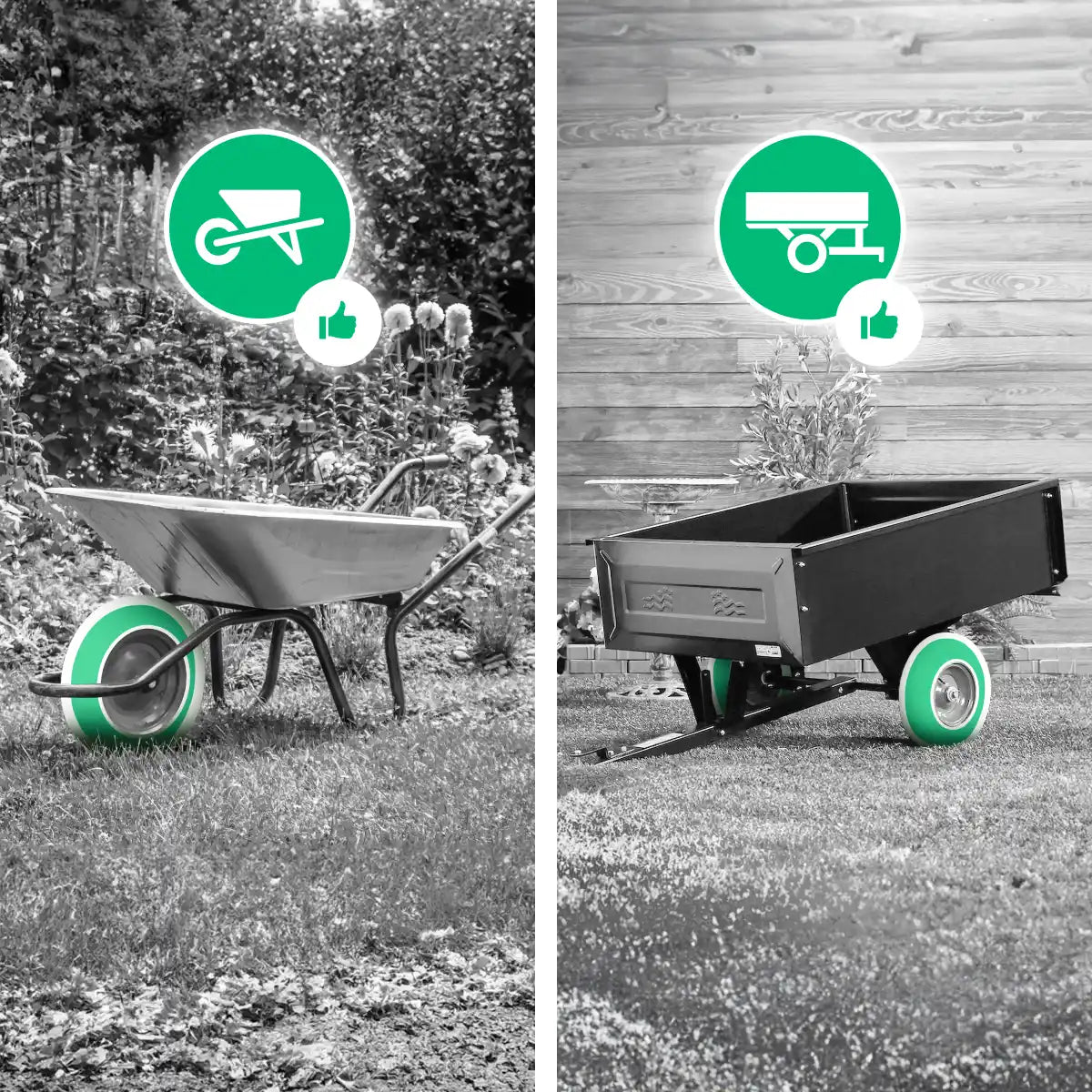 Cámara de aire 4.80/4.00-8 remolque de jardín válvula acodada