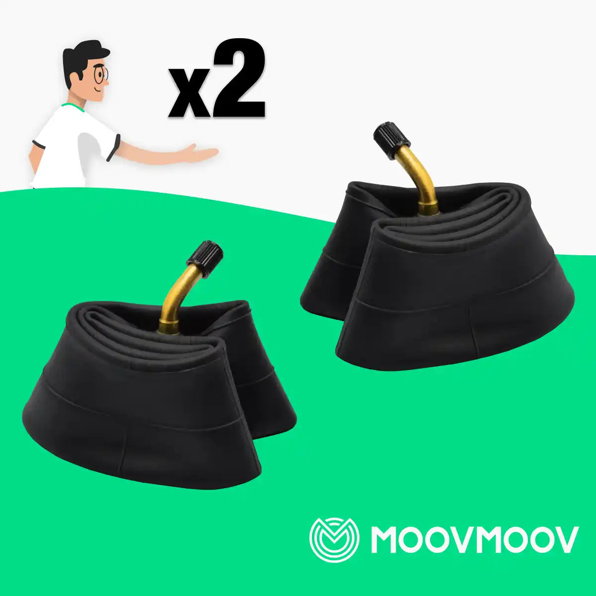 Cámara de aire de 8 pulgadas con válvula en ángulo de 45 grados