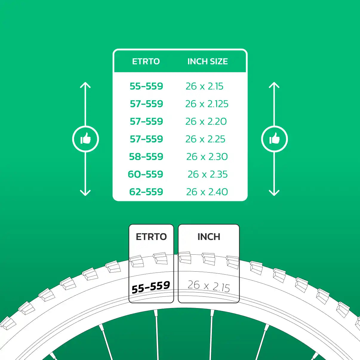 Cámara de aire compatible 26x2.15 > 2.40 válvula presta