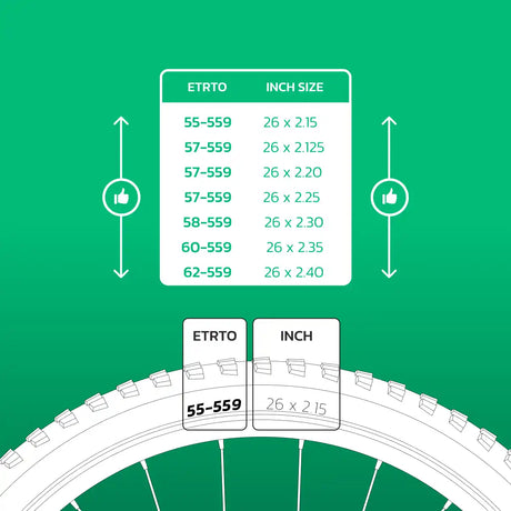 Cámara de aire compatible 26x2.15 > 2.40 válvula presta