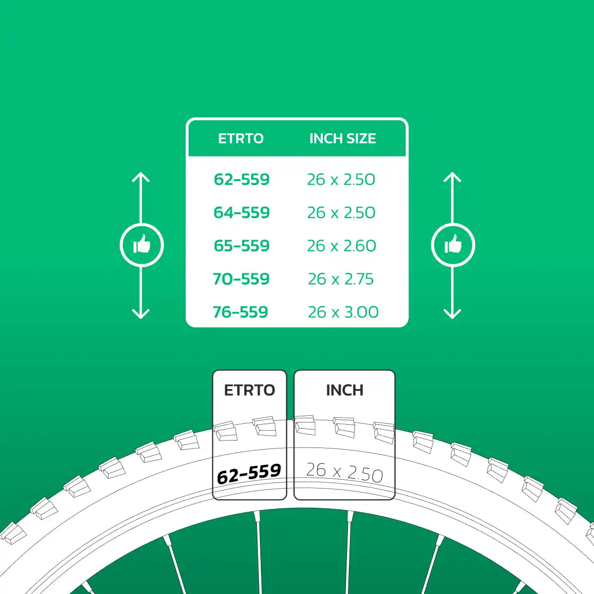Cámara de aire compatible 26x2.50 > 3.00 válvula presta 40mm