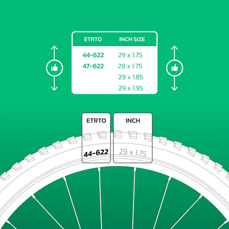 Cámara de aire compatible 29x1.75 > 1.95 válvula presta 40mm