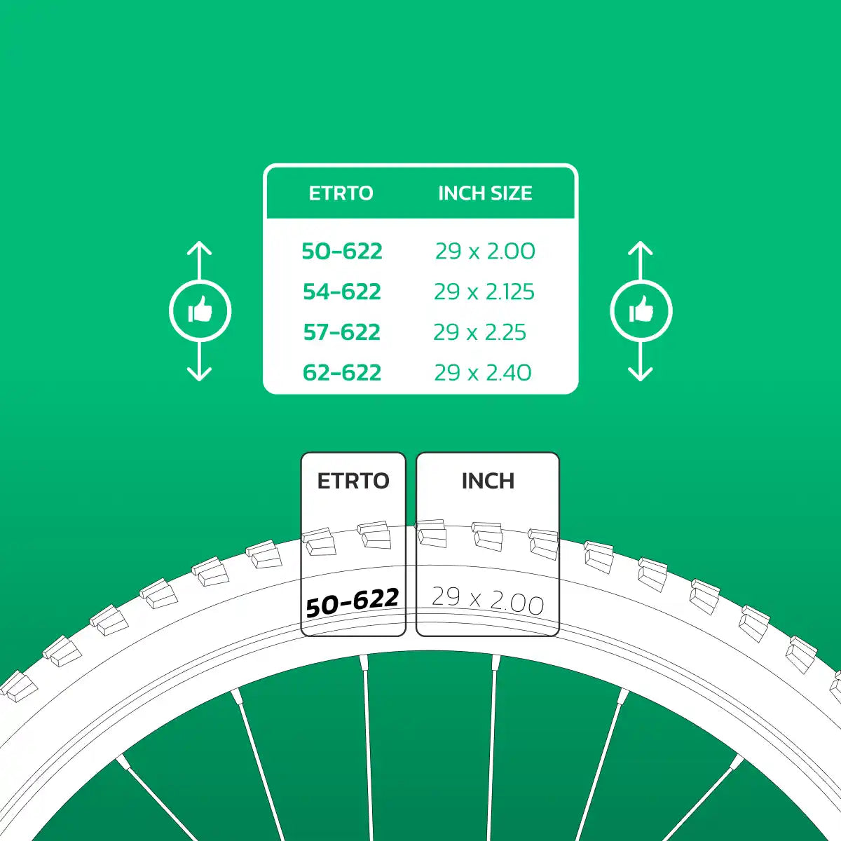 Cámara de aire compatible 29x2.00 > 2.40 válvula presta 40mm