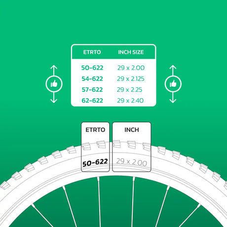 Cámara de aire compatible 29x2.00 > 2.40 válvula presta 40mm