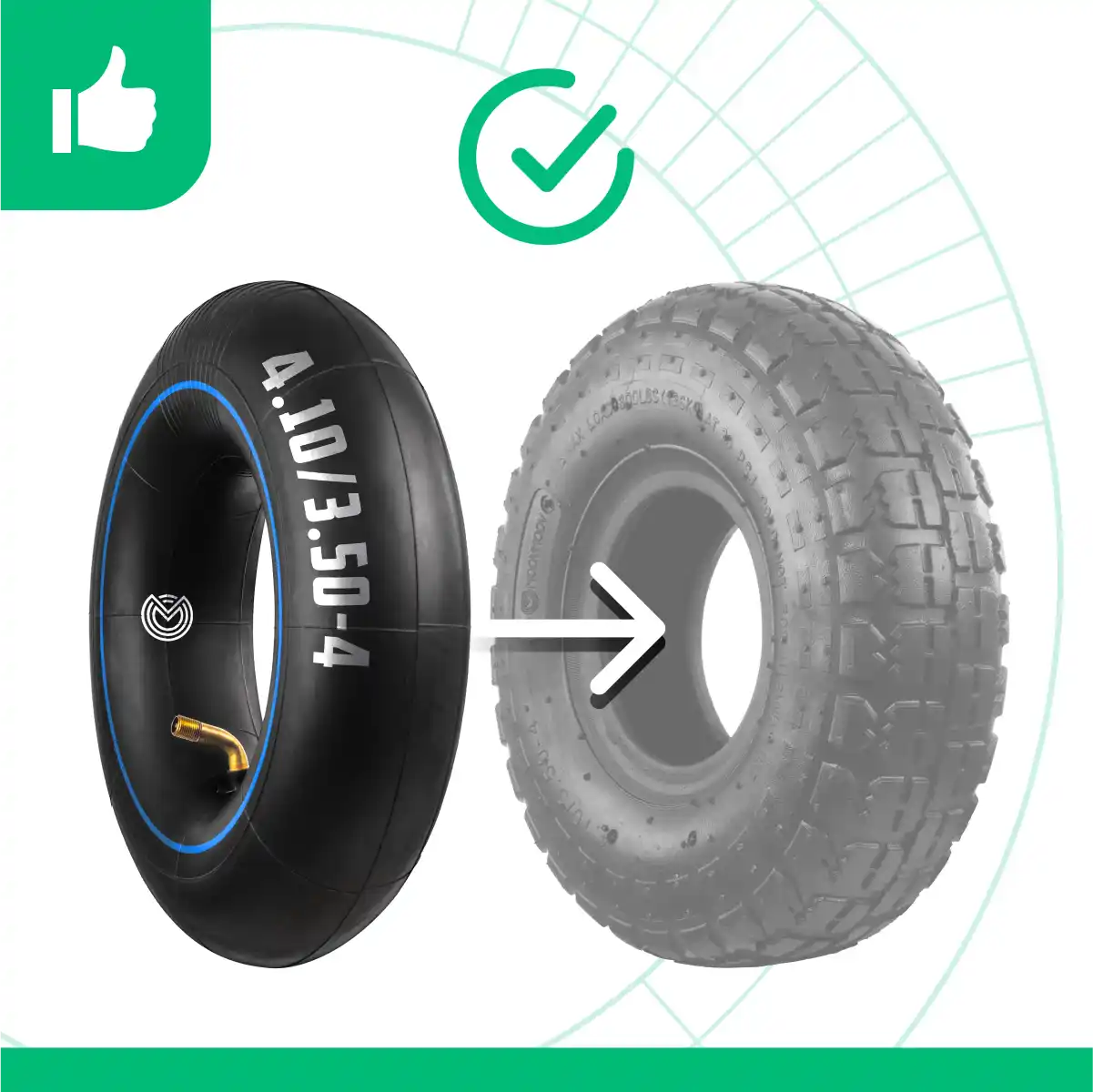 Cámara de aire carretilla 4 10 4