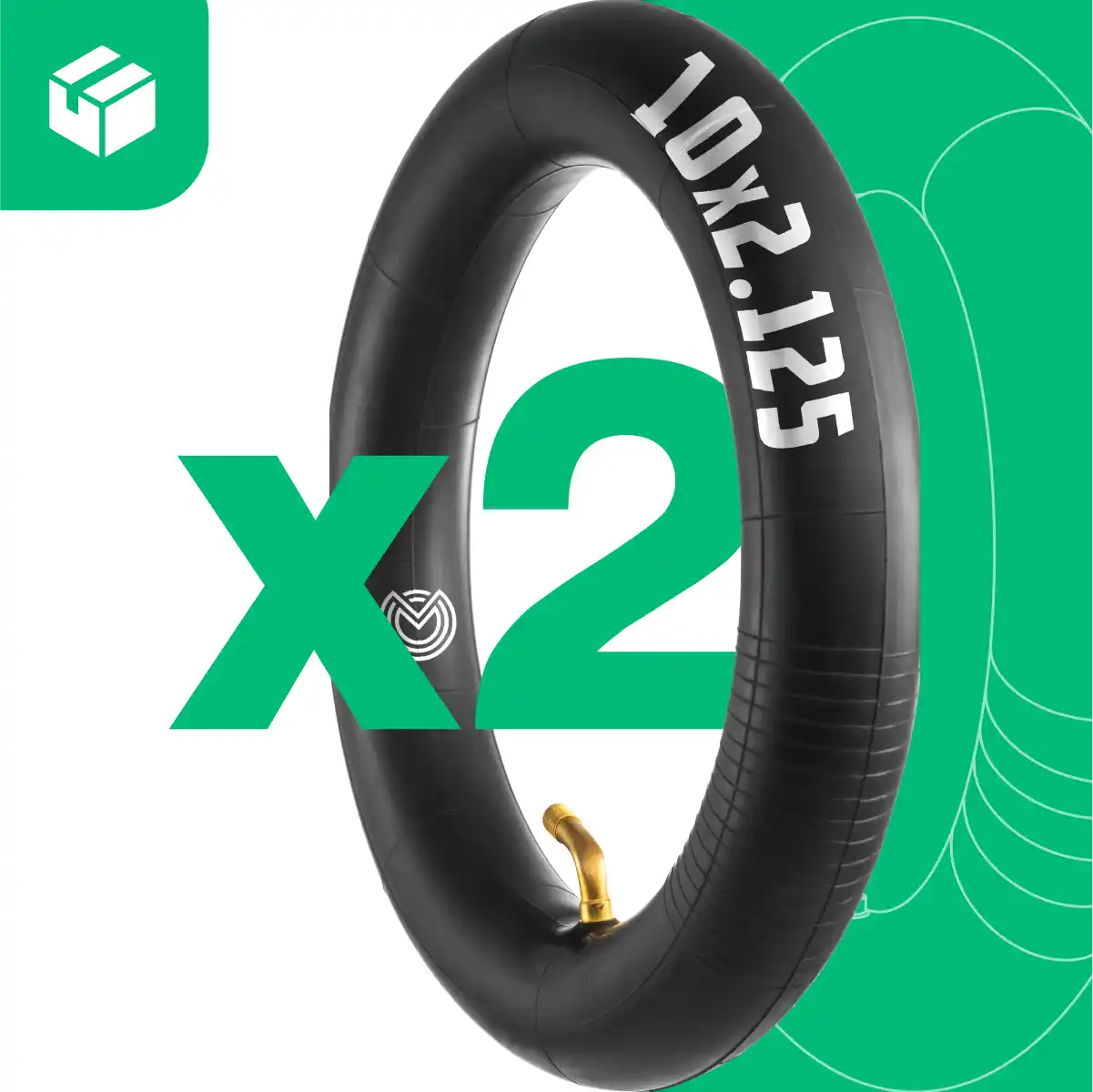 Cámara de aire hoverboard 10x2.125 válvula acodada 70/0