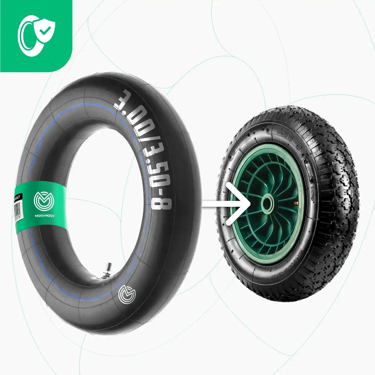 Cámara de aire mini moto 3 00 3.50-8