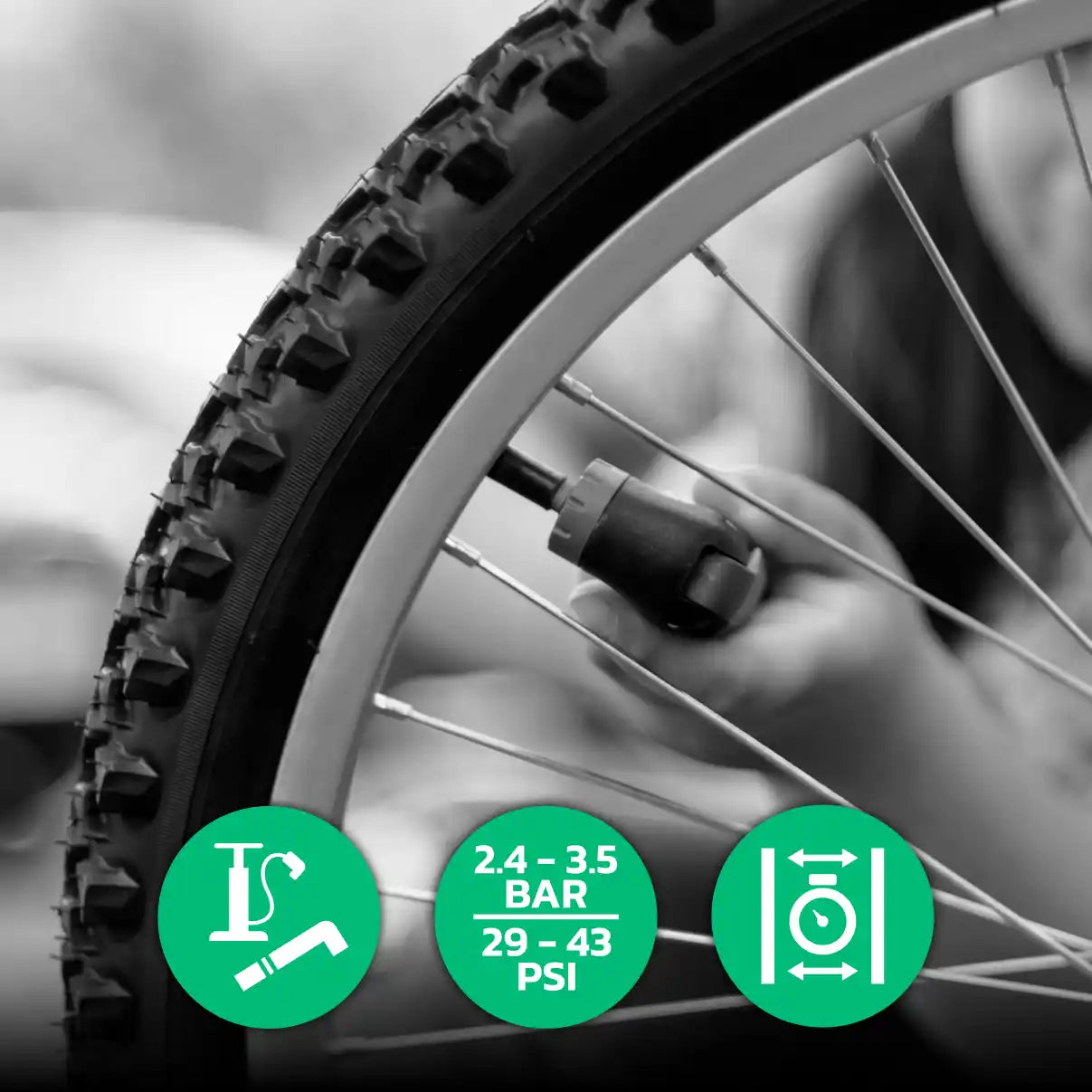 Cámara de aire neumático bicicleta plegable 20x2.25 > 2.40 válvula schrader