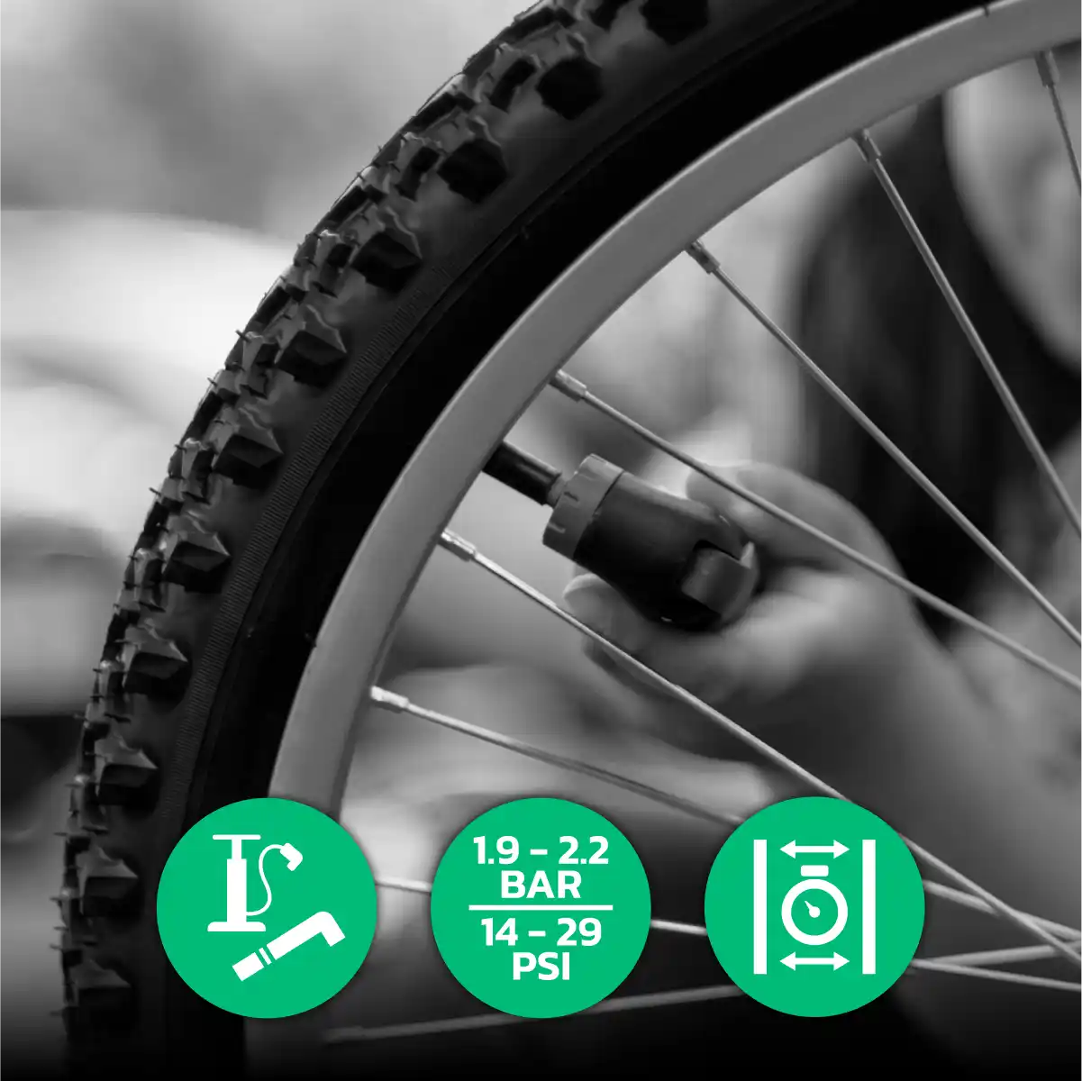 Cámara de aire neumático bicicleta plegable 24x1.50 > 1.85 válvula schrader 40mm