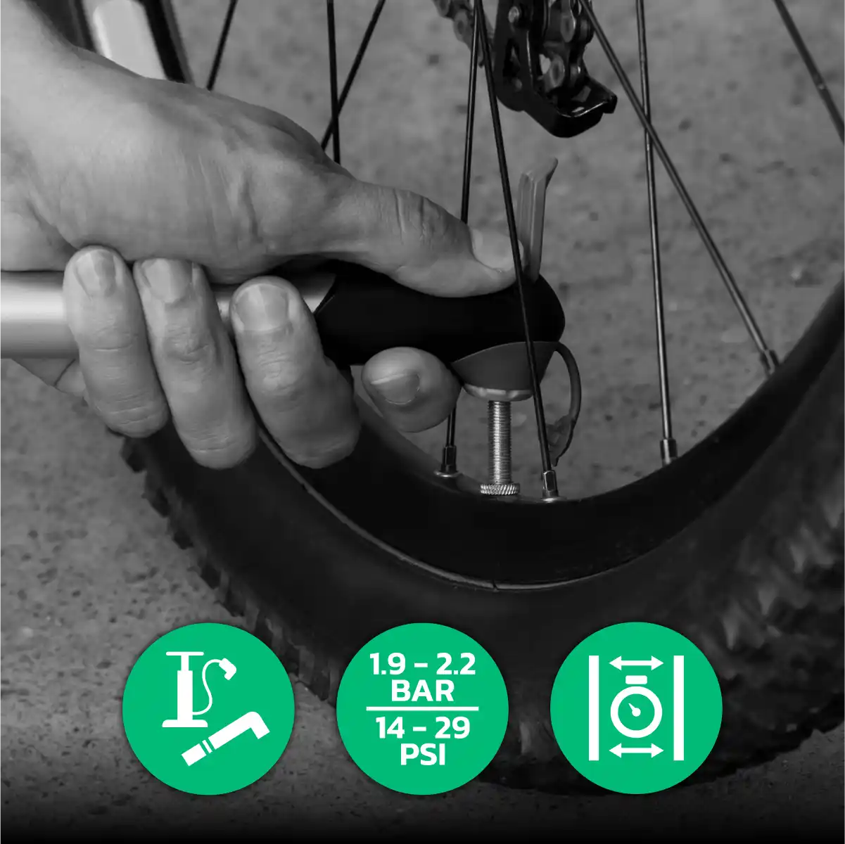 Cámara de aire neumático bicicleta plegable 24x1.90 > 2.40 válvula presta