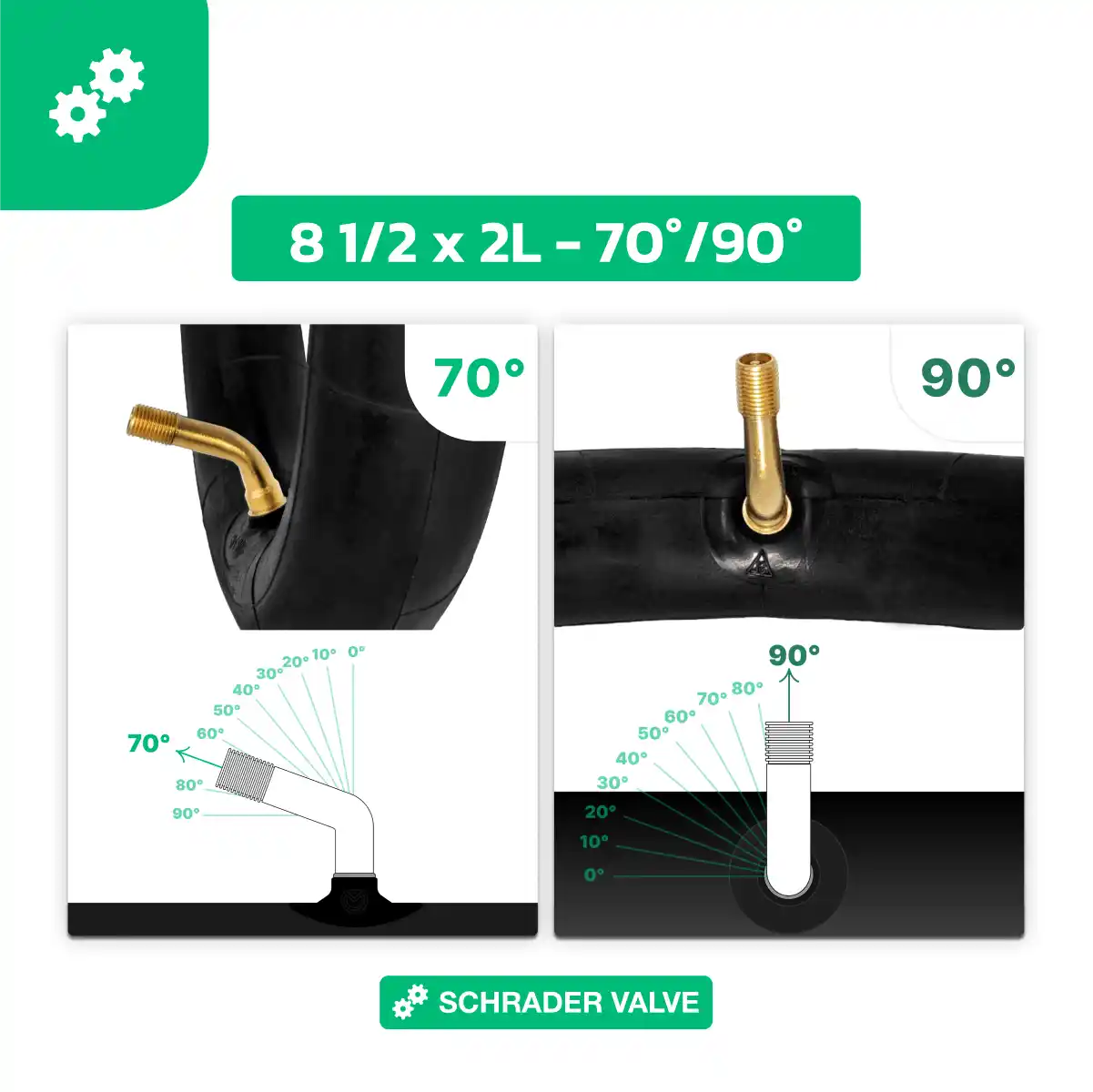 Cámara de aire para patinete eléctrico 8 pulgadas 8 1/2x2l