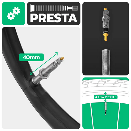 Cámara de aire para bicicleta 700cx18-25 válvula presta 40mm