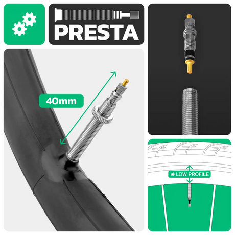 Cámara de aire para bicicleta 700cx28-32 válvula presta 40mm