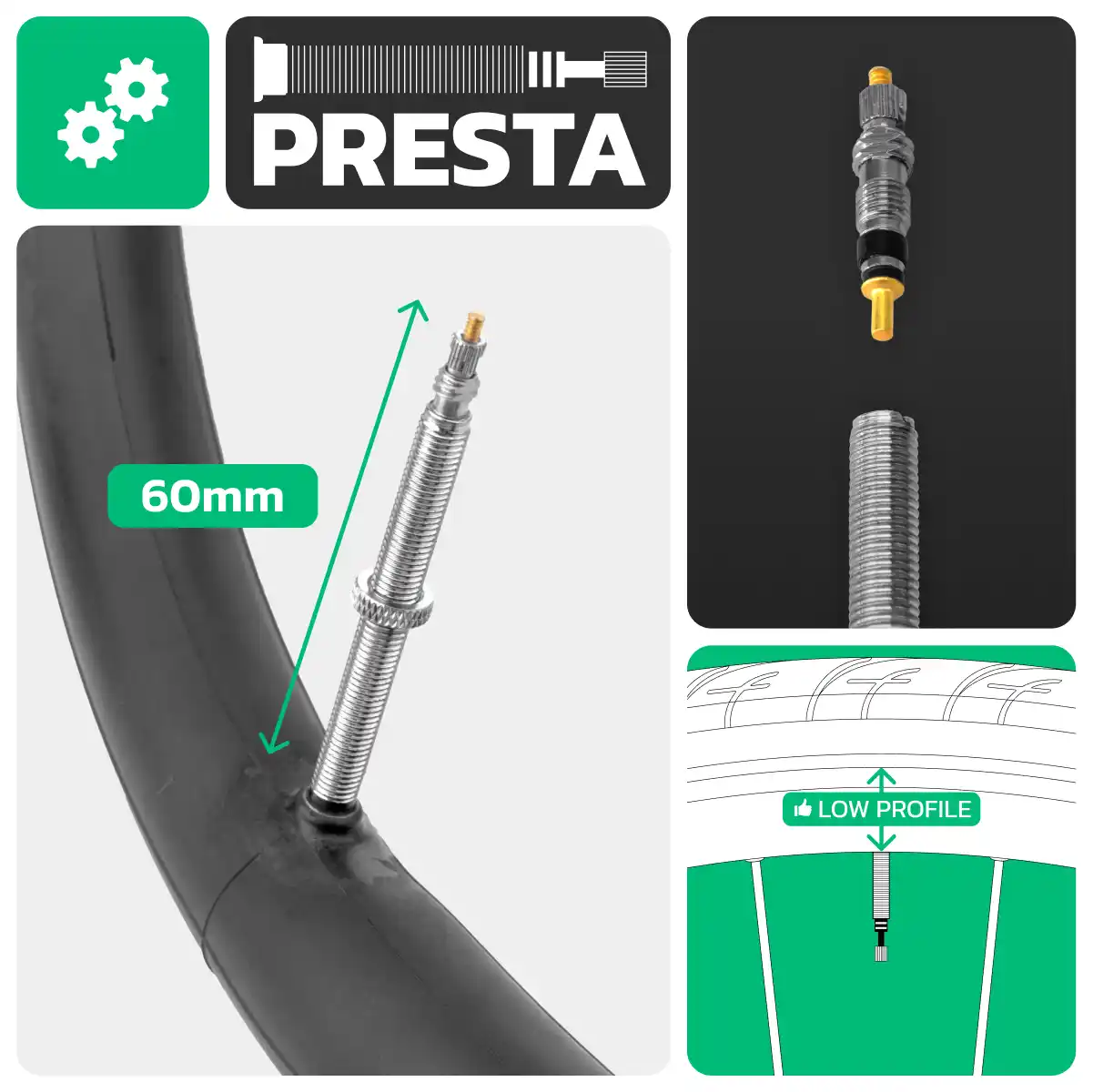 Cámara de aire para bicicleta 700cx28-32 válvula presta 60mm