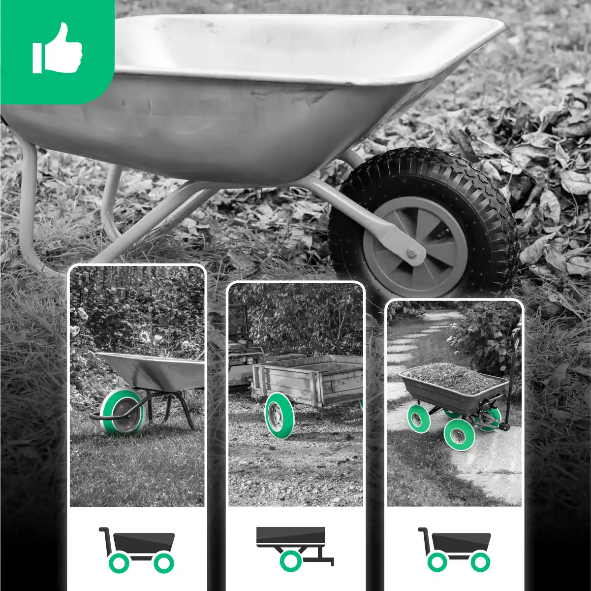 Cámara de aire remolque de jardín 3.50-6 válvula acodada