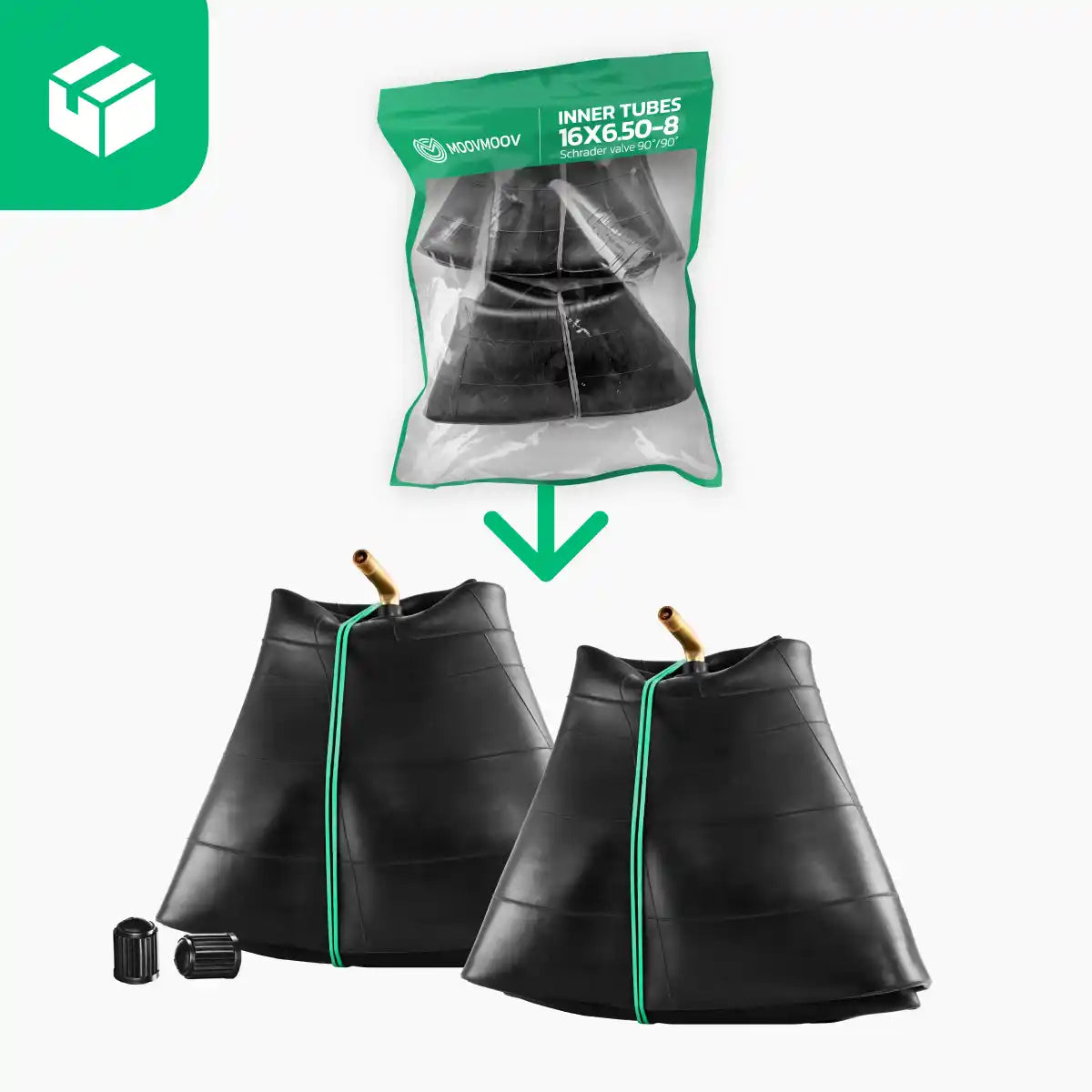 Cámara de aire cortacésped tractor 16x6.50-8