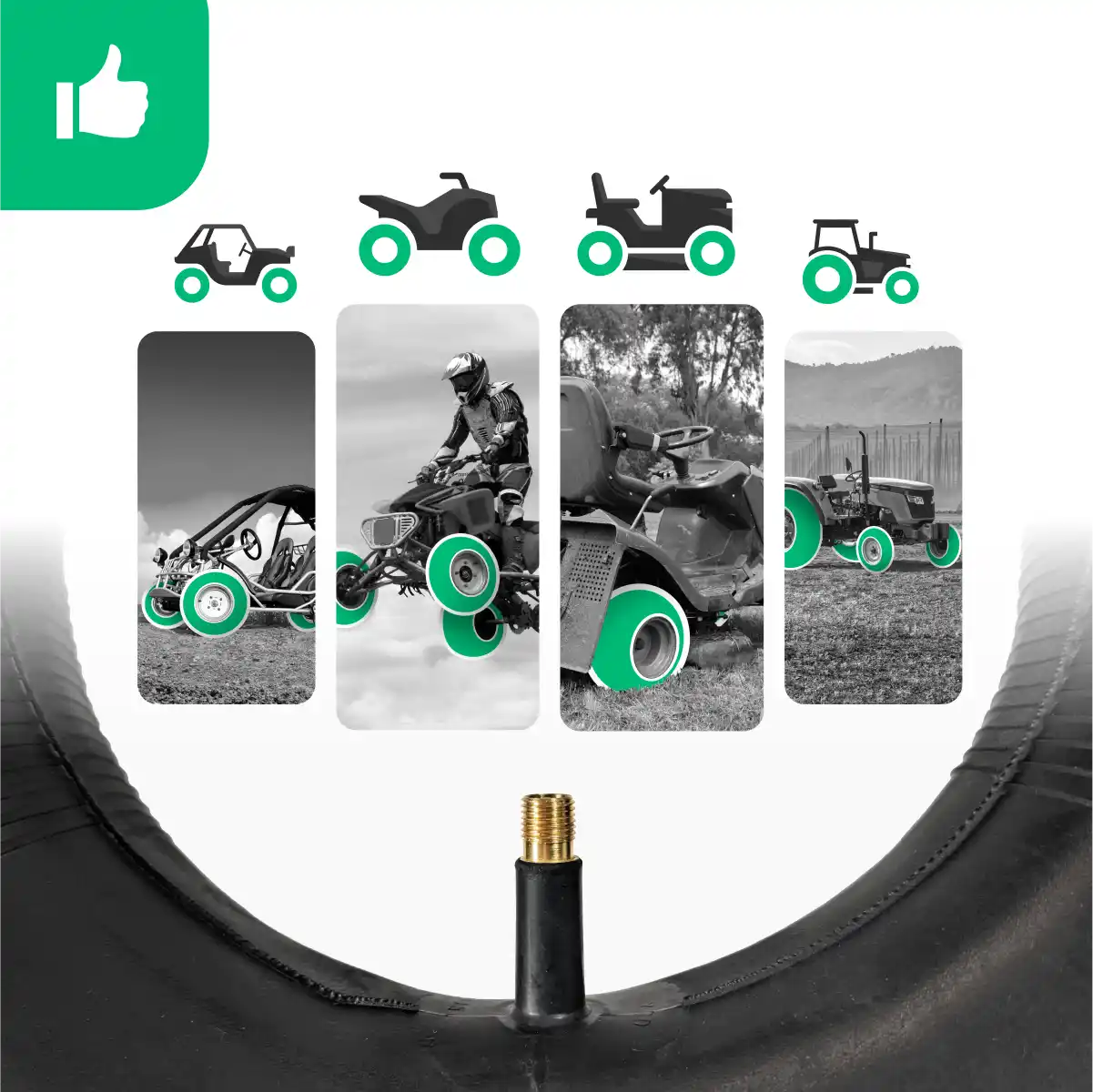 Cámara de aire tractor cortacésped 20 x 8 00 10 8