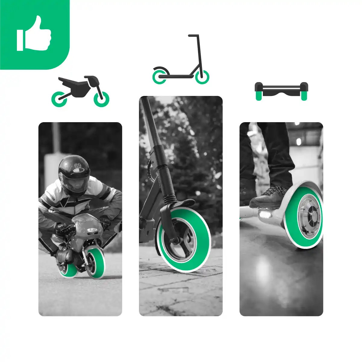 Cámara de aire patinete 10 pulgadas válvula acodada