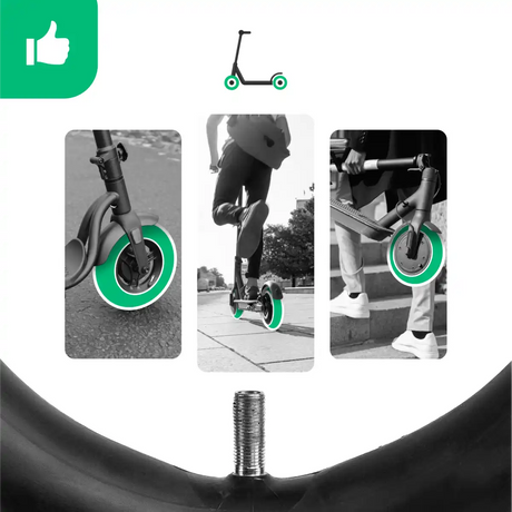 Cámara de scooter 10x2 válvula recta