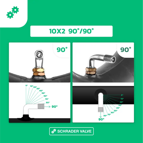 Cámara de aire patinete eléctrico 10 pulgadas válvula 90