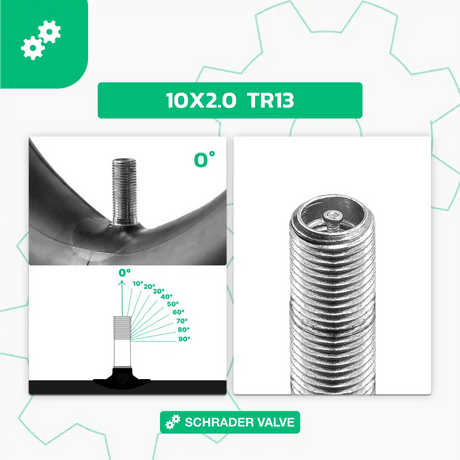 Cámara de aire para patinete eléctrico 10 pulgadas válvula recta