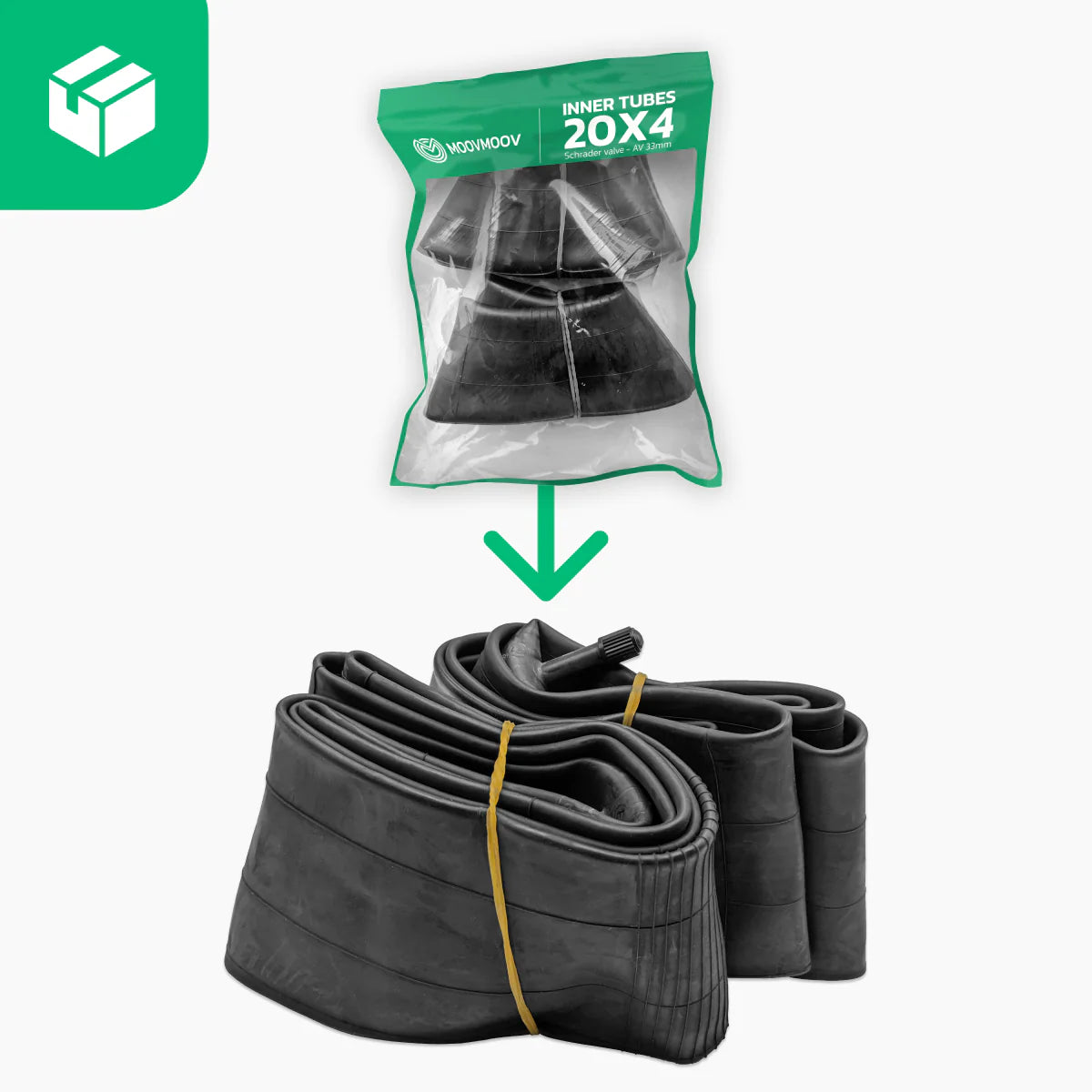 Cámara de aire bicicleta 20 pulgadas fatbike