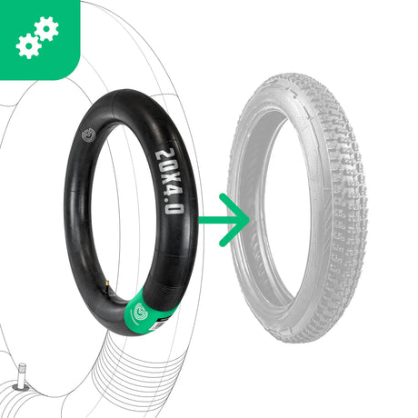 Cámara de aire bicicleta 20 x 4 neumático grueso bicicleta