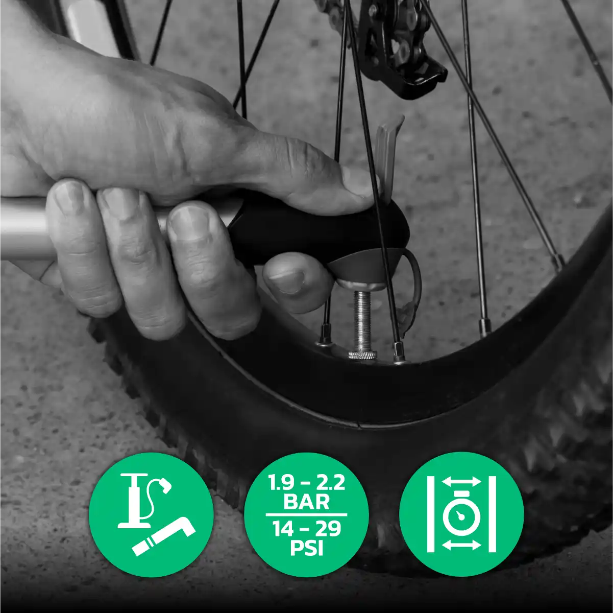 Cámara de aire bicicleta adolescente 26x1.75 > 2.125 válvula presta 40mm