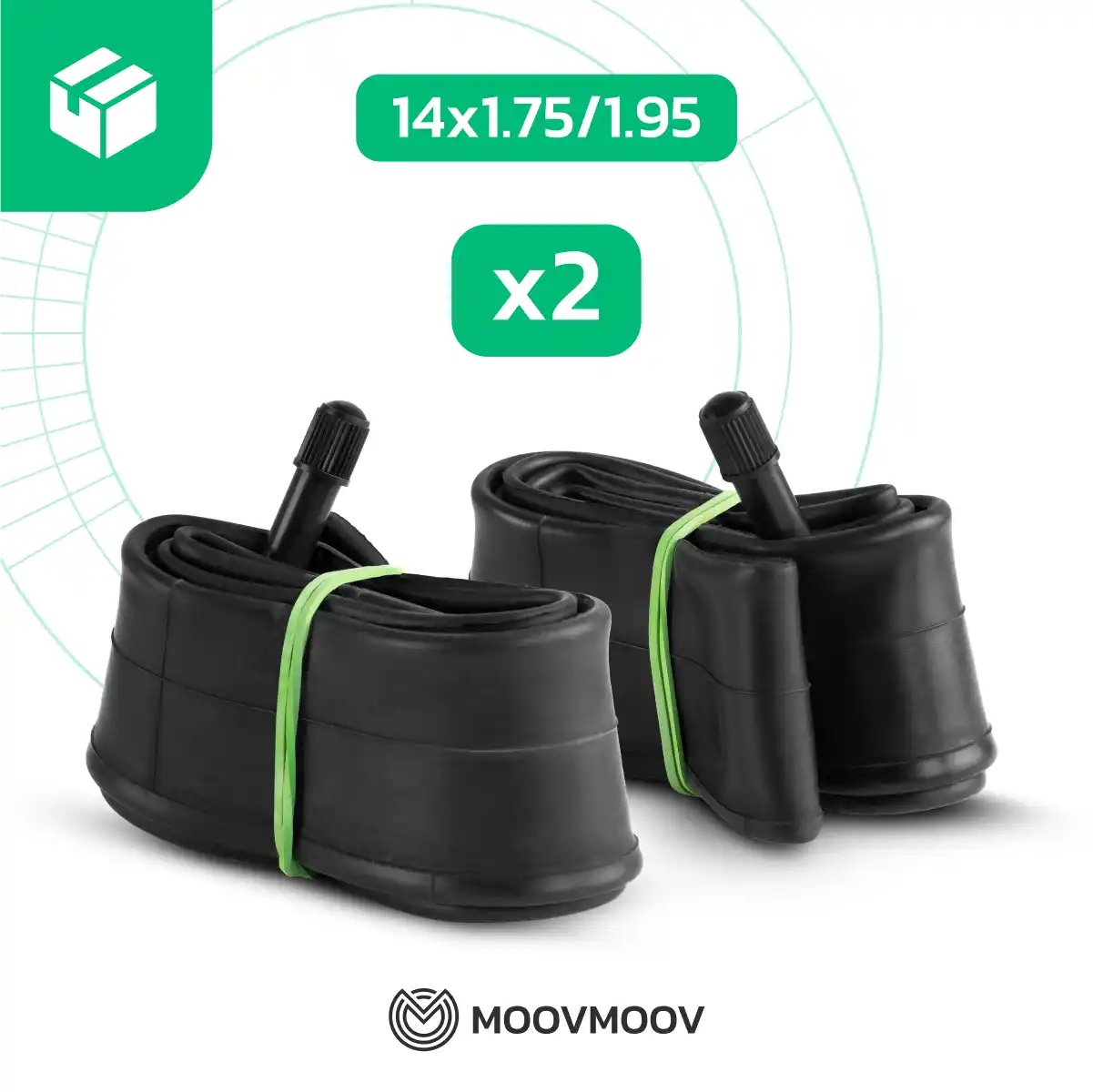 Cámara de aire bicicleta niño válvula recta 14 x 1 75 1 95