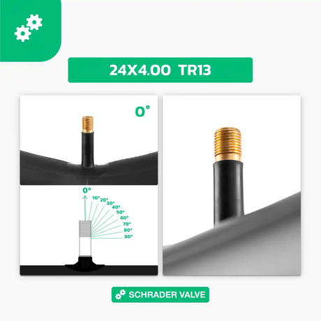 Cámara de aire bicicleta fatbike 24 x 4 0