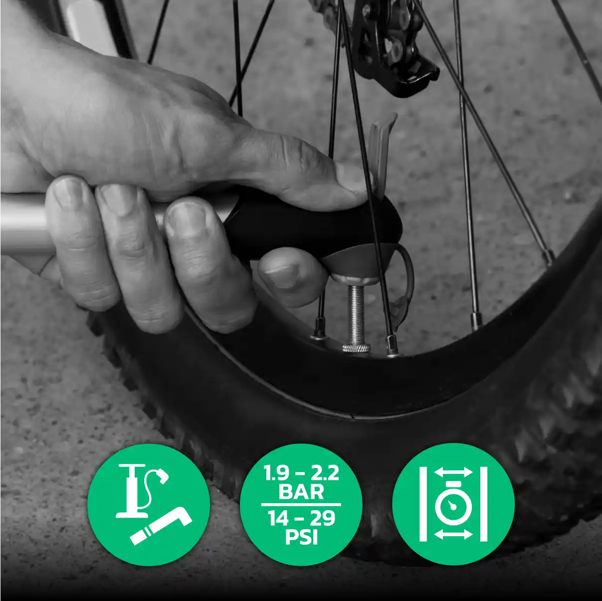 Cámara de aire mtb 26x2.15 > 2.40 válvula presta 40mm