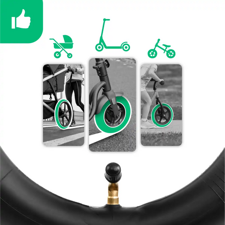 Cámara de aire 10 pulgadas válvula acodada 10x2.125