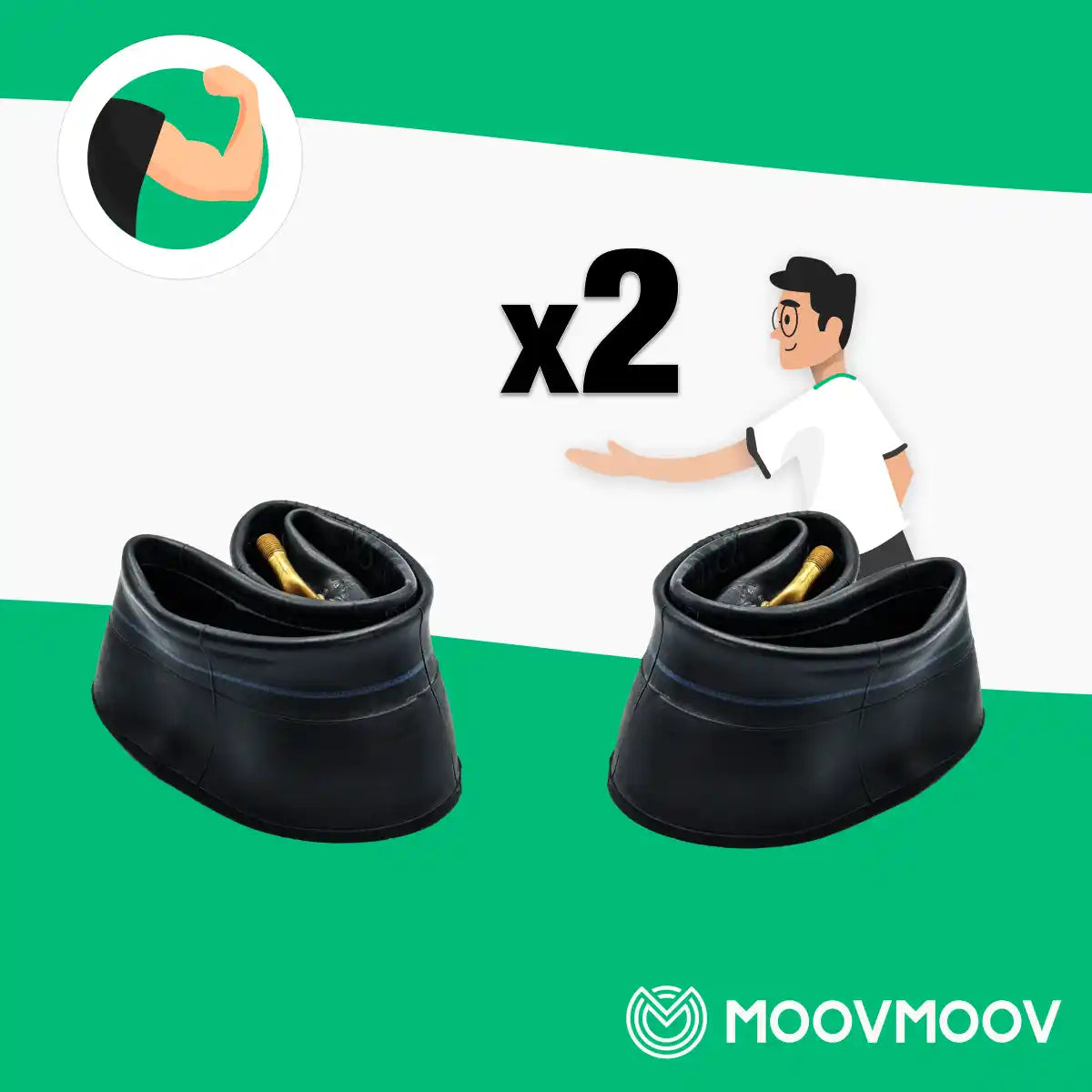 Cámaras de aire 10 pulgadas válvula acodada